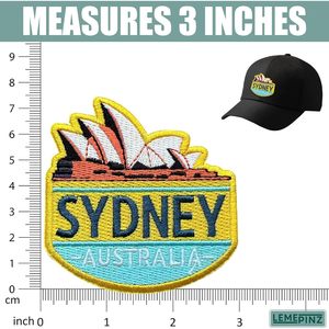 Parche Bordado de la Ópera de Sídney de 3 Pulgadas, Termoadhesivo o para Coser, Aplique de Viaje, Parche de Recuerdo de Australia - Product Image 3