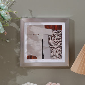 กรอบรูปพลาสติกสีเงิน1ชิ้น-ภาพวาดตกแต่งห้องนั่งเล่นเพื่อฝันถึงศิลปะรูปม้าแบบแอบสแตรกแขวน - Product Image 5