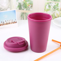 Tasse à café en plastique 450ml réutilisable écologique Tasse de voyage avec impression de logo personnalisé Style classique