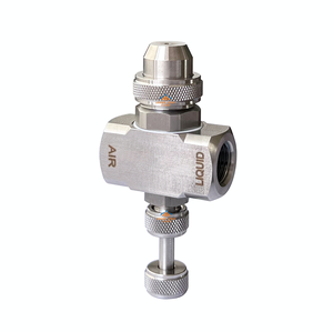 אטומיזציה/אטומיזר סילון זרבובית מחט מתכווננת לחץ אוויר תערובת פנימית ערפל חרוט זרם יציאה מרסס - Product Image 3