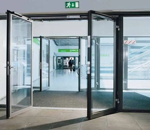 <span class=keywords><strong>Porte</strong></span> double française moderne en aluminium à rupture de pont <span class=keywords><strong>thermique</strong></span>, insonorisée, avec verre, pour balcon intérieur, du sol au plafond - Product Image 2