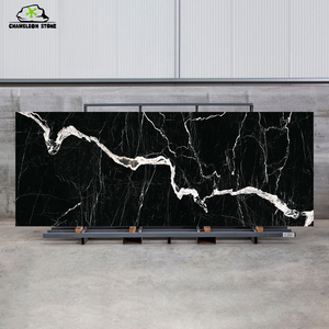 Encimera de Piedra Sinterizada de Cuerpo Completo Chameleon ARARAT LIGHTNING BLACK de 12 mm, Garantía de 5 Años, Diseño Moderno y Lujoso, Resistente a la Abrasión - Product Image 1