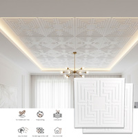 Plaques de plafond en PVC ignifuges et imperméables de couleur blanc classique, compatibles avec la conception OEM et faciles à installer