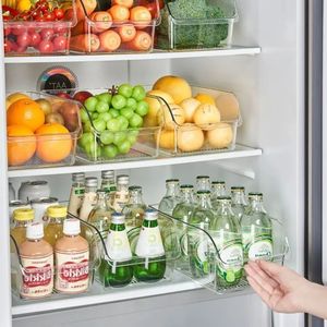 <b>Refrigerator</b> Organizer Storage Box M Size U Shaped Slanted Design For Vegetable Meat Food Preservation Kitchen Use - Product Image 5