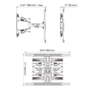 ขายึดทีวีแบบหมุนได้ Kelmy Steel & Iron สำหรับทีวีและจอภาพขนาด 32-75 นิ้ว - Product Image 2