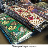 Kain Batik Afrika DIY dua sisi dicetak pakaian tradisional Afrika Ankara tipis bernapas anti-pil untuk kain pelapis