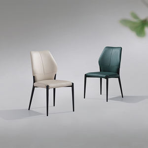 Ensemble de meubles de salon confortables en cuir synthétique chaises chaise de salle à manger rembourrée minimaliste au design moderne - Product Image 1