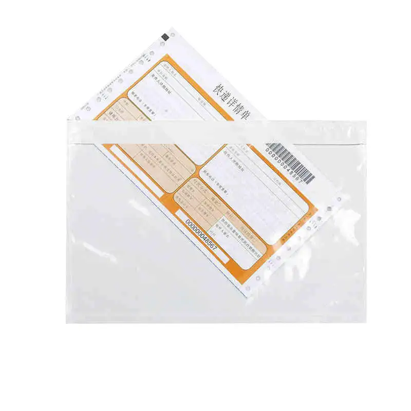 A4 boyutu için paket listesi zarfı/dhl paket listesi zarfı kendinden yapışkanlı ups ambalaj kayma zarf