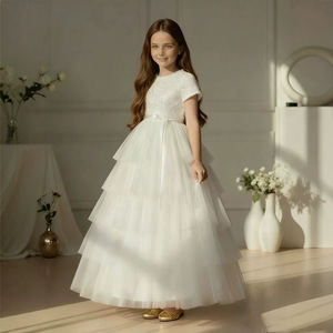 Abito Lungo di Lusso con Corpetto di Paillettes per Bambine, Vestito Formale per Matrimoni, Compleanni, Recital di Pianoforte e Feste - Product Image 2