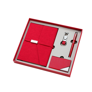Set Regalo Aziendale con Taccuino in Pelle PU, Penna in Metallo, <span class=keywords><strong>Portachiavi</strong></span> e Porta Biglietti da Visita per Promozione Aziendale - Product Image 4