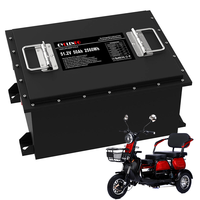 Paket Baterai Lithium Ion 48V 50Ah untuk Sepeda Motor Listrik, Baterai Golf Cart Tahan Air dengan BMS Pintar Terintegrasi, Baterai Lithium LiFePO4