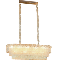Lustre suspendu en cristal de luxe moderne pour plafonds hauts, salon, hall d'hôtel, table à manger