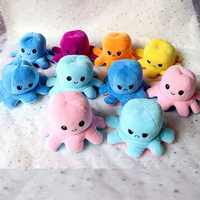 Peluche poulpe réversible double face personnalisée, mignonne et très demandée, jouet en peluche réversible
