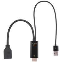 Cable Adaptador Convertidor USB HDTV Macho a DisplayPort Hembra 4k 60hz, HD a DP 4k con Alimentación USB para PC, Laptop, Proyector HD