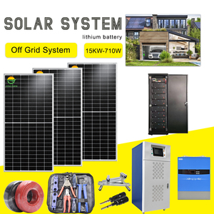 ระบบโซลาร์เซลล์ Jingsun ชุดอุปกรณ์ครบชุด 10kw 12kw 15kw ระบบพลังงานแสงอาทิตย์แบบออฟกริดสำหรับบ้าน พร้อมแบตเตอรี่ลิเธียม - Product Image 1