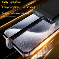Conversion audio la plus haute puissance 240W HD 8K 40Gbps Type C mâle vers USB C mâle câble de données connecter Pad téléphone FPC 13CM fil de charge