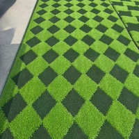 Césped Artificial Sintético Turflory para Decoración de Bodas, Fiestas y Celebraciones, Color Blanco, Verde y Rojo, para 700 Personas