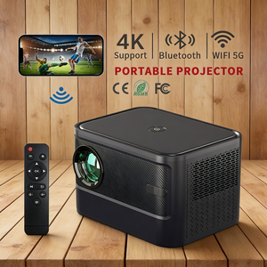 Mini-projecteur portable <span class=keywords><strong>DBS</strong></span> A40 Pico Android 9 intelligent compatible 4K pour usage professionnel et éducatif avec haut-parleurs intégrés et courte focale - Product Image 1