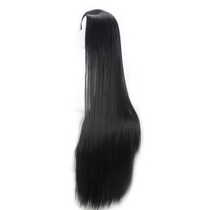 Perruque pour femme, cheveux longs et raides, synthétiques, avec frange, résistantes à la chaleur, pour femmes noires et blanches, style européen - Product Image 5