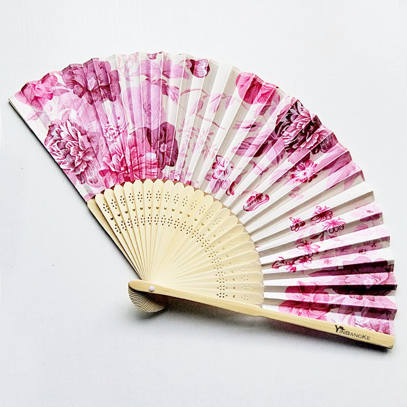 Factory Custom Handheld Folding Bamboo Fan Sports Advertising Business Gifts Animal Decorative Painting Pattern For Gay Pride