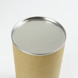 Barattolo di vetro scatola tubo di carta cilindro di candela imballaggio per uso alimentare tubi stampati biscotti carta da imballaggio può cerchio con coperchio matel