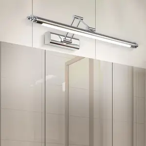 Ip44 современный простой из нержавеющей стали складной телескопический макияж для салона за зеркальным освещением для ванной комнаты