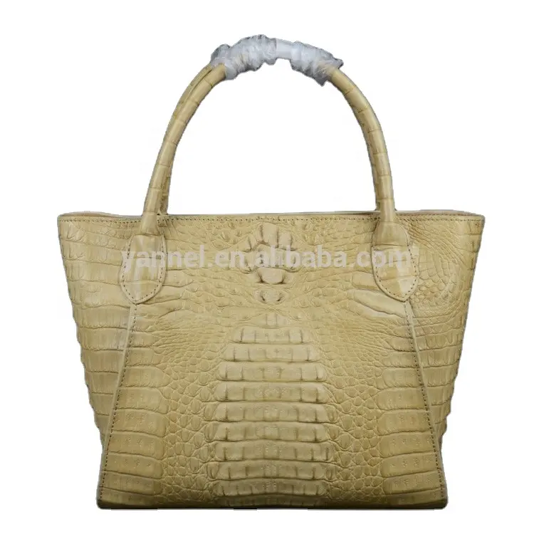 Özelleştirilmiş egzotik cilt çanta kadınlar gerçek croco deri tote çanta moda lüks deri çanta tasarımcısı marka çanta