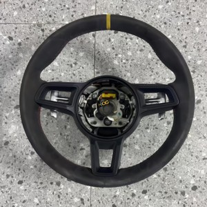 Vente directe d'usine, adapté aux modèles <span class=keywords><strong>Porsche</strong></span> Panamera Cayenne Macan Cayman <span class=keywords><strong>GT4</strong></span> Boxster 718 981 911 GT, volant en fibre de carbone - Product Image 5