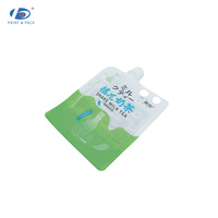 Pochette souple personnalisée avec bec verseur pour emballage de thé au lait, sachet d'emballage liquide en PET/PE avec buse