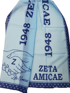 Sciarpa in Chiffon Personalizzata Azzurra Zeta Amicae ZA Zeta Friend 1948 con Stampa a Sublimazione - Product Image 2