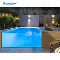 Grandes piscines structurelles en acrylique, construction modulaire de piscines