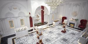 Exhibidor de Metal Moderno con Iluminación LED Ecológica e Impermeable para Perfumes y Cosméticos, Mueble de Exhibición de Maquillaje Personalizado - Product Image 4