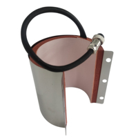 Chauffe-plateau instantané en silicone personnalisé 110V/220V 300W, plage de température 0-250°C, câble L1000mm pour presse à tasses de restaurant