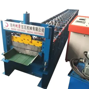 Plc control self lock roof panel cold roll forming machine with best price
