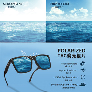 Photochromic <b>Square</b> <b>Sunglasses</b> For Men UV400 Anti Glare Driving Glasses P1920 - Product Image 3