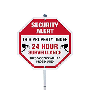 图文工厂价格闭路电视警告安全庭院标志定制供应商安全安全8 “X12” 家庭闭路电视标志板 - Product Image 2