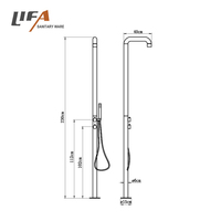 Panneau de douche Portable en acier inoxydable, colonne de douche pour la plage