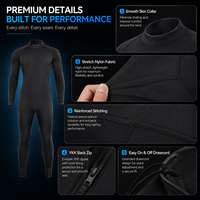 Combinaison de plongée intégrale en néoprène 3 mm pour homme, à manches longues, pour les écoles de surf et de plongée
