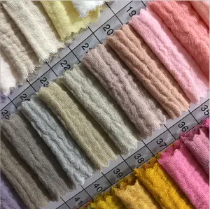 Produsen Grosir 40*40 Bahan Kain Kasa Katun Ganda Pasokan Spot Kain Piyama Rumah Tangga Krep Ganda