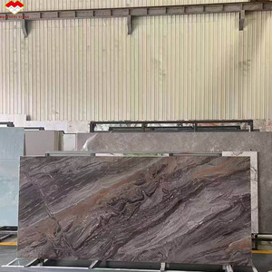 Lastra Grande in Gres Porcellanato Effetto Marmo Lucido Marrone <span class=keywords><strong>Venezia</strong></span>, Durevole e Impermeabile, per Pavimenti e Rivestimenti Interni <span class=keywords><strong>di</strong></span> Hotel - Product Image 1