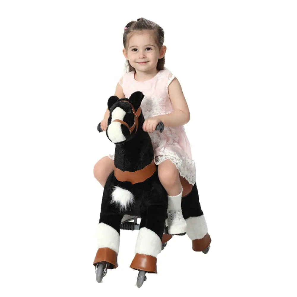 Commercio all'ingrosso in bianco e Nero cavalcare Pony Commercio All'ingrosso Giro sul Giocattolo Animale per I Bambini Meccanico Cavalli Giocattoli