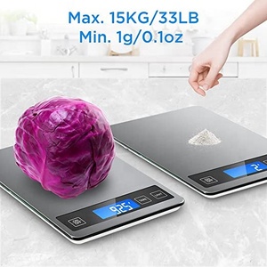 Nuovo arrivo bilancia digitale elettronica da cucina durevole in acciaio inossidabile bilancia per alimenti 5kg 10kg 15kg bilancia da cucina - Product Image 3