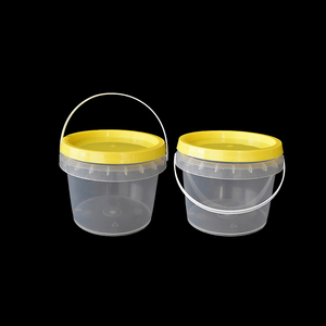 Beurre de cacahuète de qualité alimentaire en plastique transparent à paroi mince récipient alimentaire rond hermétique <span class=keywords><strong>seau</strong></span> à miel polyvalent avec couvercle jaune - Product Image 5