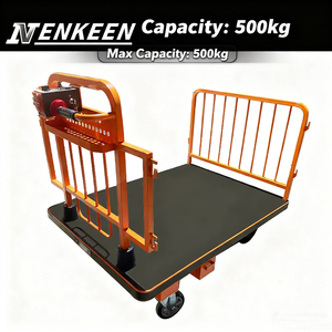 400W Motor Elektrische Transportkar <span class=keywords><strong>500Kg</strong></span> Maximale Capaciteit Vierwielig Plastic Ontwerp Magazijn Logistiek Tuingereedschap - Product Image 2