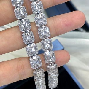 Pulsera de tenis Xinfly Hip Hop de oro puro de 18k con diamantes naturales de 5.08CT y 17cm, estilo Sugar Ice Out - Product Image 4
