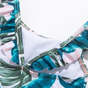 Conjunto de Bikini de Una Pieza con Tanga en V y Micro Bra para Mujer, Tallas Grandes, Impresión Personalizada de Alta Calidad, Secado Rápido, Transpirable, Talla XXL - Product Image 2