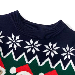 Suéter Navideño de Punto para Niñas, Cuello Alto y Diseño de Dinosaurio, Hecho de Algodón, para Otoño y Primavera - Product Image 4