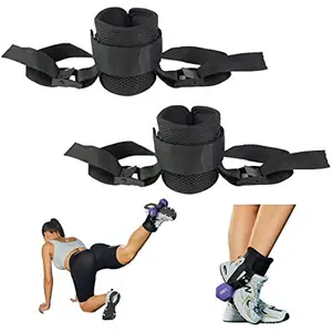 Adjustable Weight Dumbbell Ankle Straps Leg Extensions Work out Cuff Attachment for Home & Gym Ankle Straps