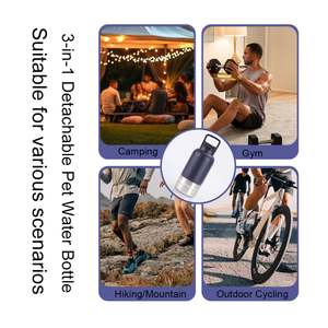 Comedero Portátil de Acero Inoxidable de 32oz con Logotipo Personalizado, Tazón de Viaje para Mascotas, Botella de Agua 3 en 1 Desmontable con Tapa y Aislamiento para Perros - Product Image 5