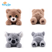 Ours en peluche lesté en velours côtelé, animal en peluche doux pour soulager le stress, poupée compagnon de confort de 32 cm